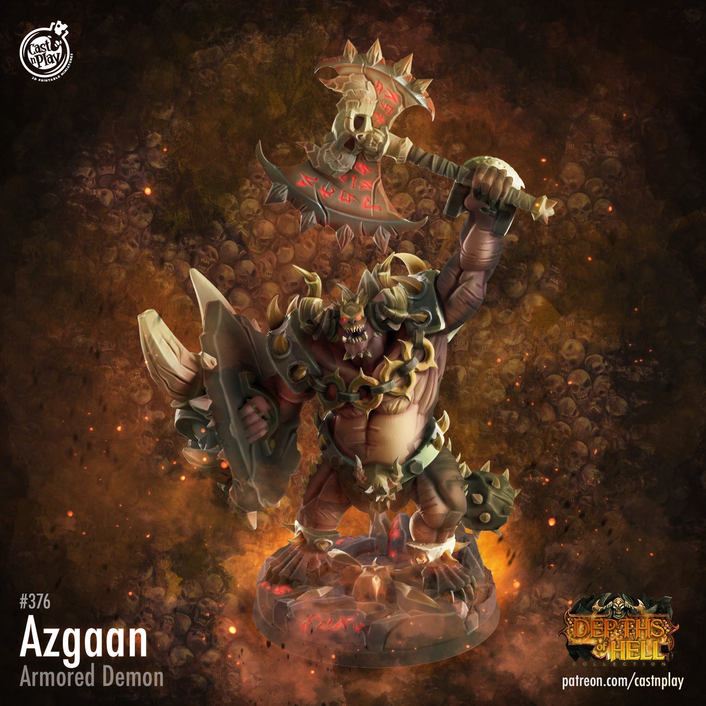 Azgaan Cast N Play Depths of Hell 3d Printed Miniature