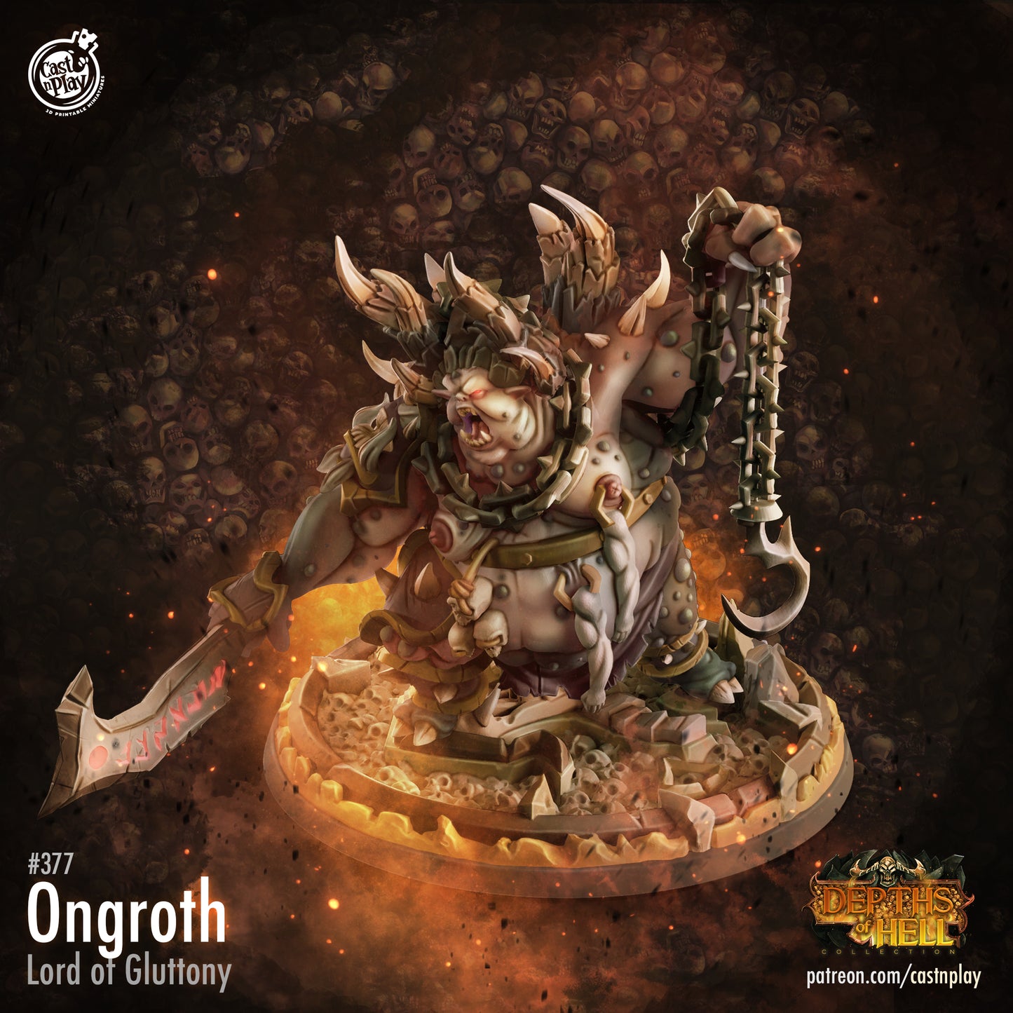 Ongroth Cast N Play Depths of Hell 3d Printed Miniature