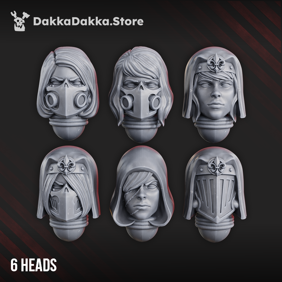 War Sisters Novice Heads Set x6