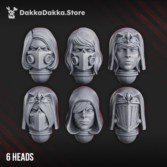 War Sisters Novice Heads Set x6