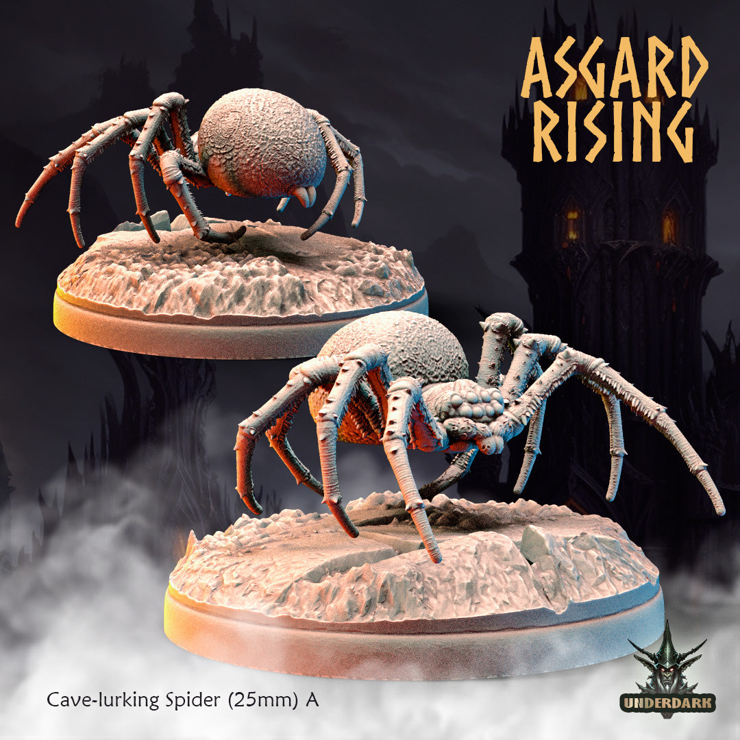 Cave-lurking Spiders (28mm)(32mm) /Modular/ Asgard Rising Miniatures