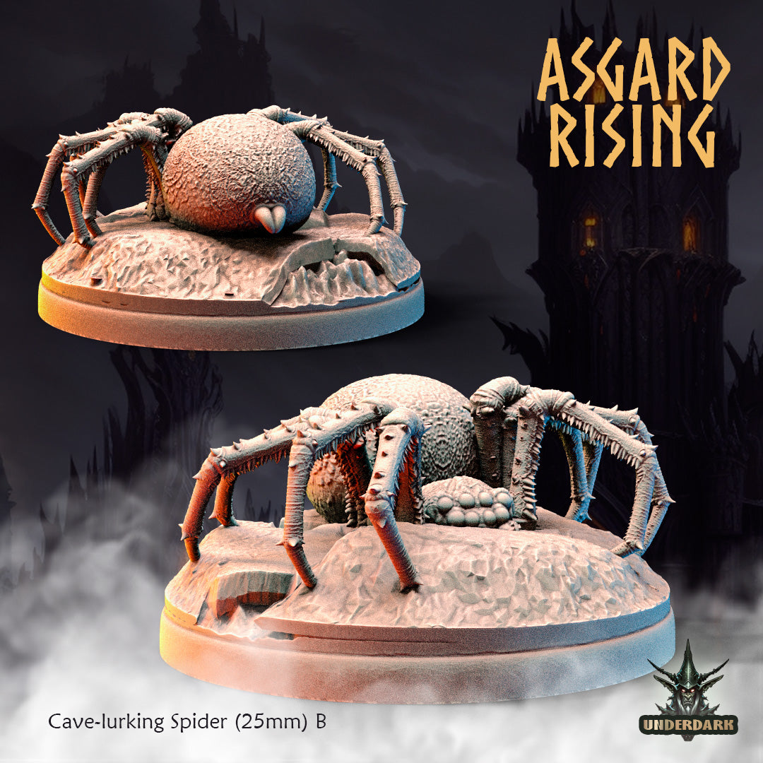 Cave-lurking Spiders (28mm)(32mm) /Modular/ Asgard Rising Miniatures
