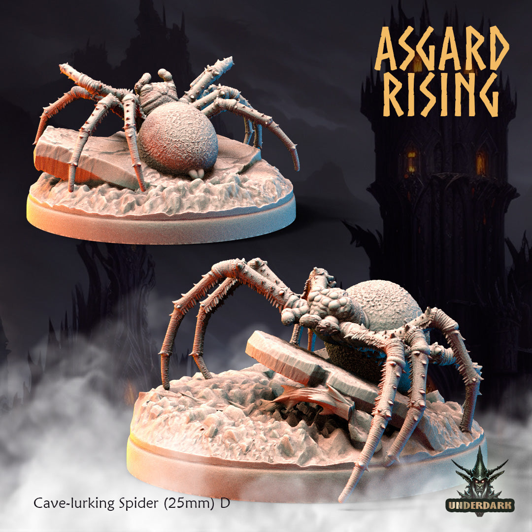 Cave-lurking Spiders (28mm)(32mm) /Modular/ Asgard Rising Miniatures