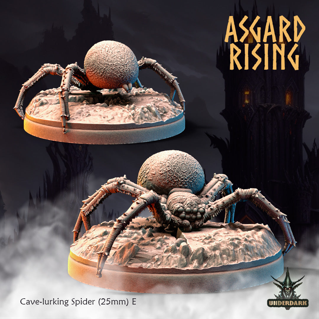 Cave-lurking Spiders (28mm)(32mm) /Modular/ Asgard Rising Miniatures