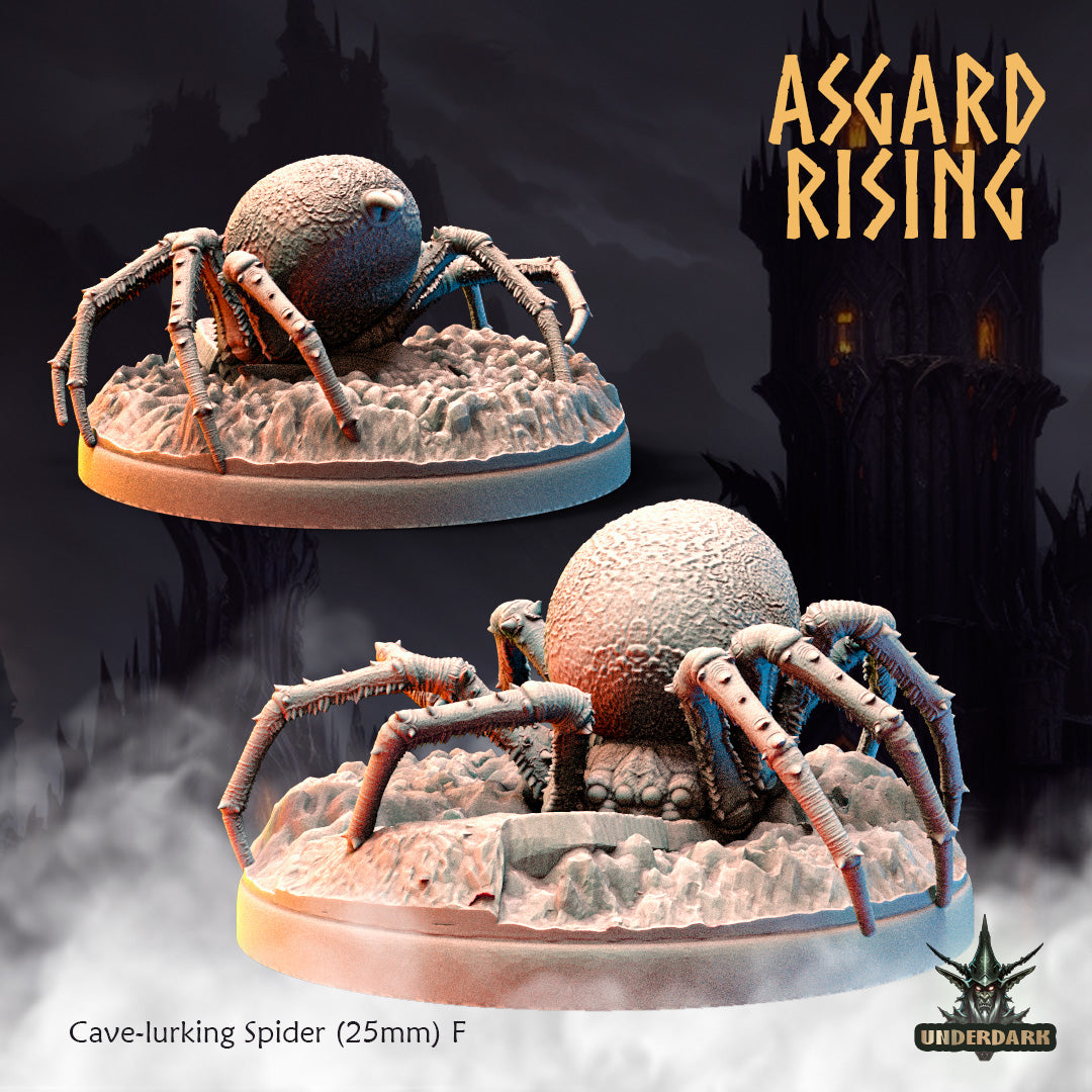 Cave-lurking Spiders (28mm)(32mm) /Modular/ Asgard Rising Miniatures