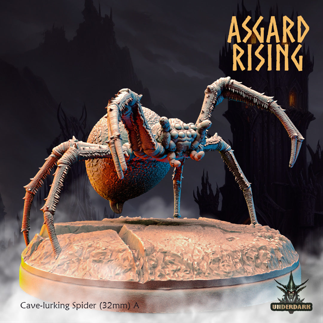 Cave-lurking Spiders (28mm)(32mm) /Modular/ Asgard Rising Miniatures