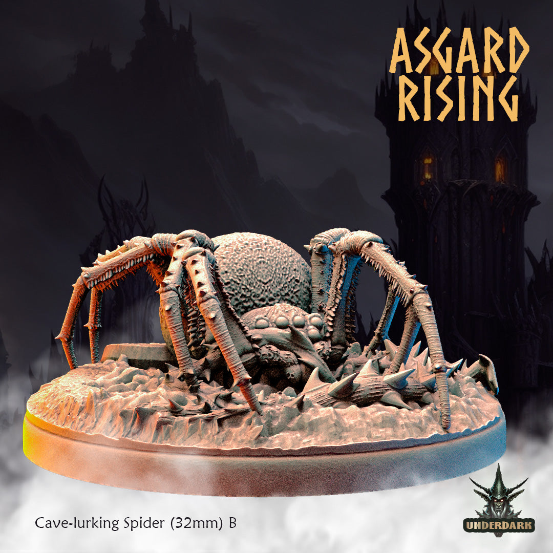 Cave-lurking Spiders (28mm)(32mm) /Modular/ Asgard Rising Miniatures