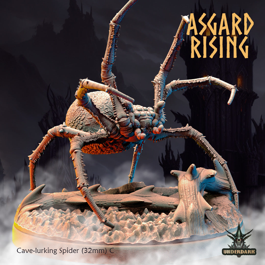 Cave-lurking Spiders (28mm)(32mm) /Modular/ Asgard Rising Miniatures