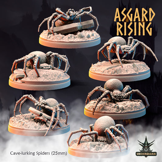 Cave-lurking Spiders (28mm)(32mm) /Modular/ Asgard Rising Miniatures
