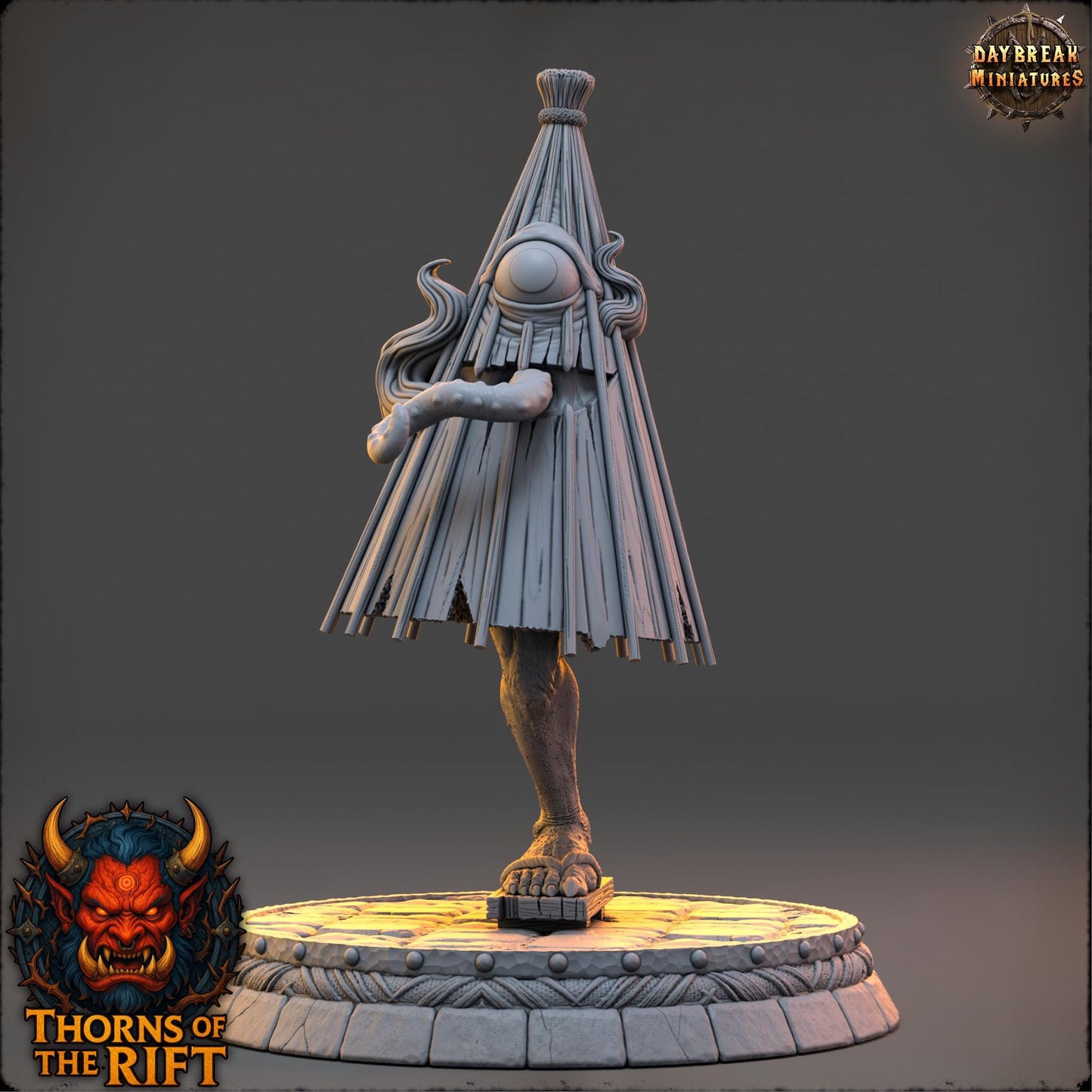 Oni Miniature 01 - Thorns of the Rift - 32mm Scale - Unpainted Miniature for DnD, Pathfinder, Tabletop RPGs - Daybreak