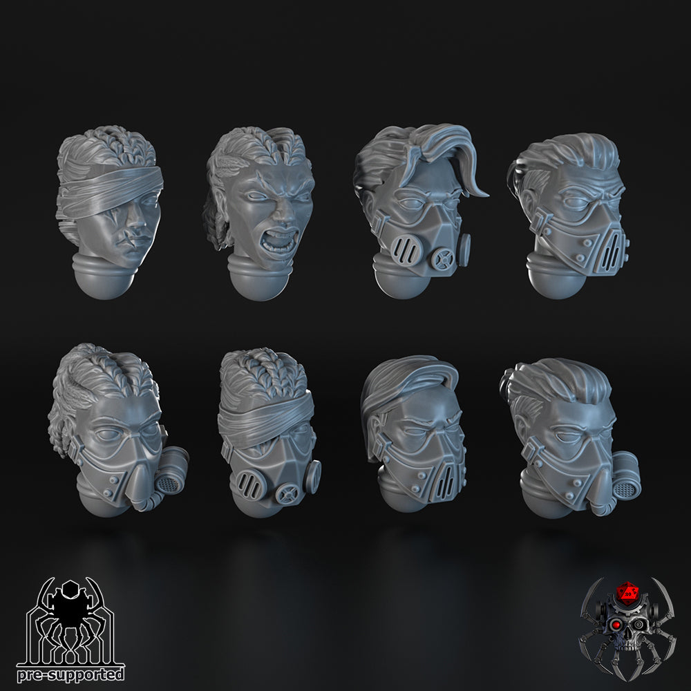 8 Widows of Retribution Head Bits Set #2