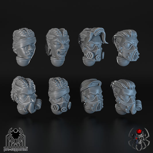 8 Widows of Retribution Head Bits Set #2