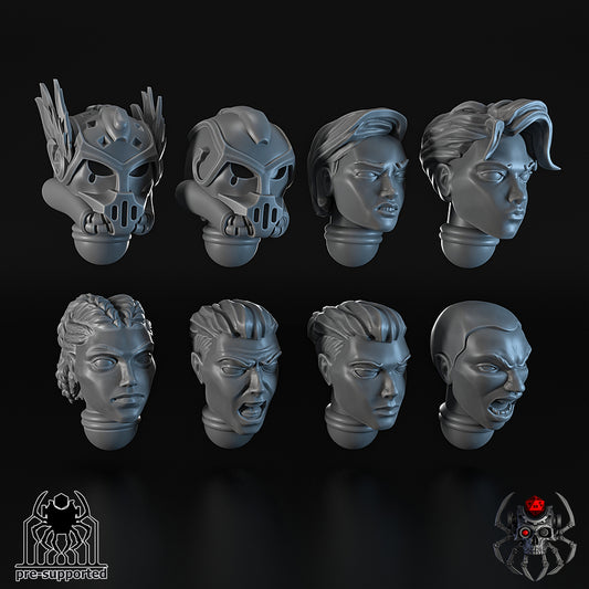 8 Widows of Retribution Head Bits Set