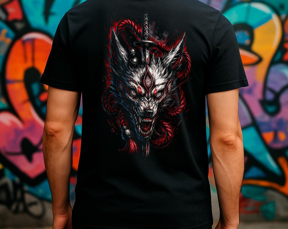 Custom T-Shirts Samurai Wolf Unisex