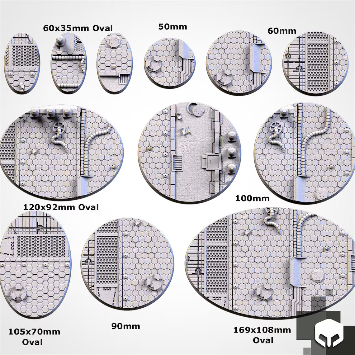 City Scifi Bases - Txarli Factory, 25mm, 28.5, 32, 40, 60, 80, 90, 100 round plus 60x35, 75x43, 90x52, 105x70, 120x92, 169x108mm oval (Copy) (Copy) (Copy)