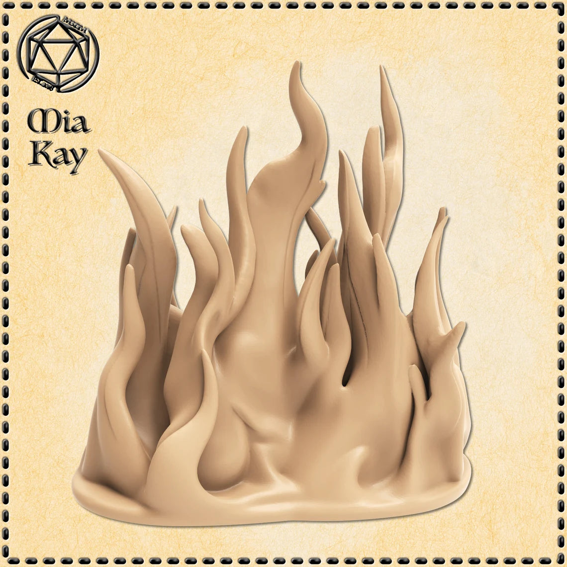 28mm Scatter Fire | D&D 5e | Dungeons and Dragons | Pathfinder | Fantasy RPG Tabletop Games | Scatter Terrain | Village| Magic | Flames