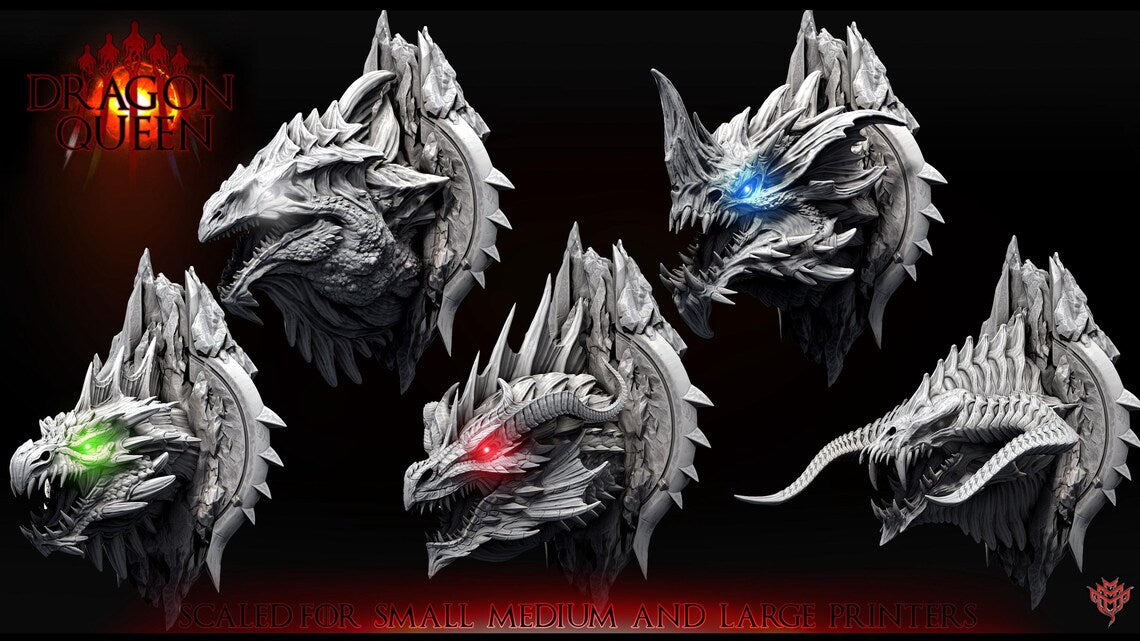 Tiamat's Heads Mounted Head Prismatic Dragons