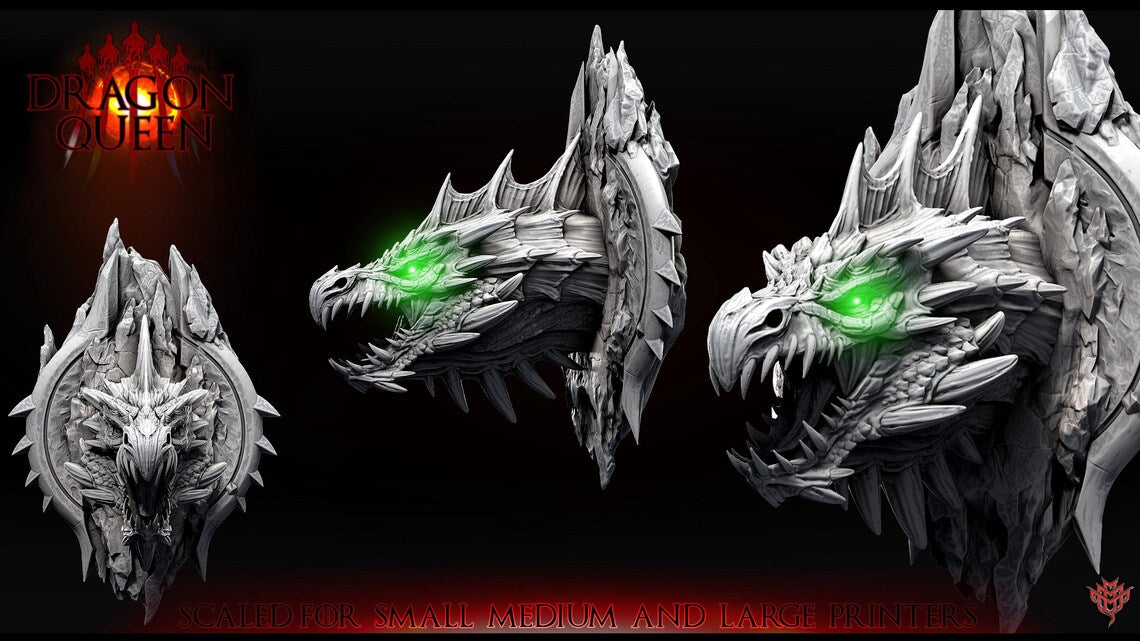 Tiamat's Heads Mounted Head Prismatic Dragons