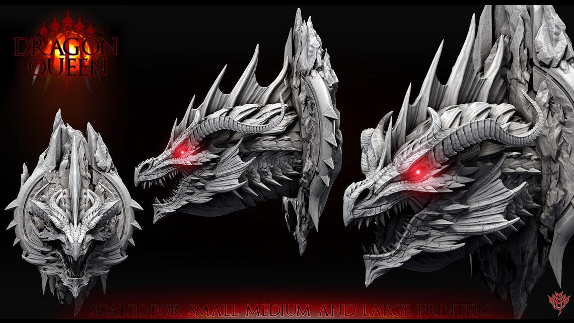 Tiamat's Heads Mounted Head Prismatic Dragons
