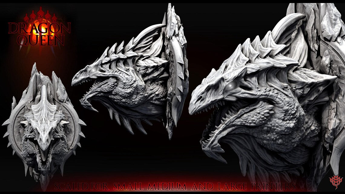 Tiamat's Heads Mounted Head Prismatic Dragons