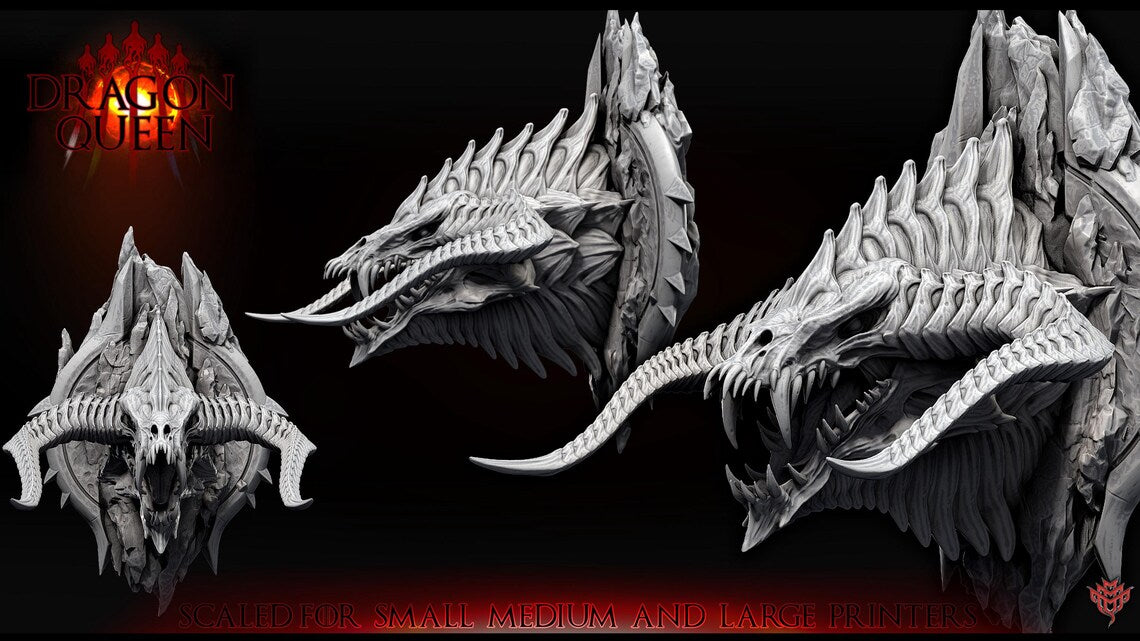 Tiamat's Heads Mounted Head Prismatic Dragons