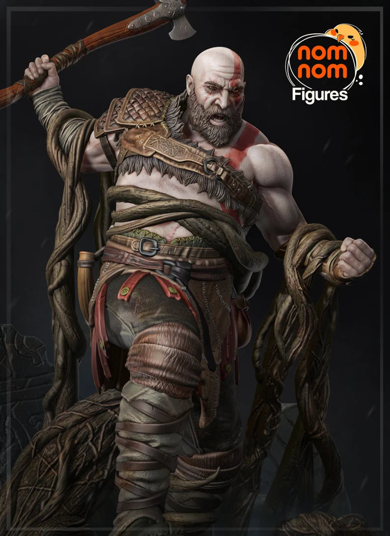 Kratos from God of War | 14k Resolution | 3D Printed | Unassembled | Unpainted