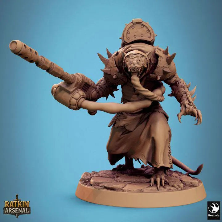 Ratfolk Soldier Pt.2 | UNPAINTED Miniature in Resin | tabletop RPGs|Dungeons and Dragons|DnD|D&D|Pathfinder | Recale Miniatures
