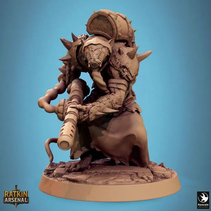 Ratfolk Soldier Pt.2 | UNPAINTED Miniature in Resin | tabletop RPGs|Dungeons and Dragons|DnD|D&D|Pathfinder | Recale Miniatures