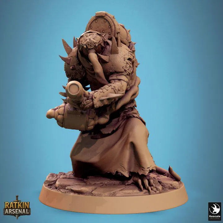 Ratfolk Soldier Pt.2 | UNPAINTED Miniature in Resin | tabletop RPGs|Dungeons and Dragons|DnD|D&D|Pathfinder | Recale Miniatures