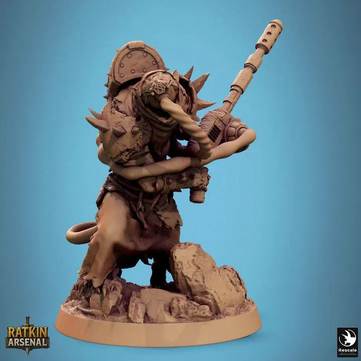 Ratfolk Soldier Pt.2 | UNPAINTED Miniature in Resin | tabletop RPGs|Dungeons and Dragons|DnD|D&D|Pathfinder | Recale Miniatures