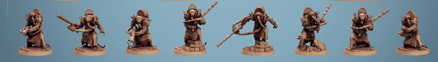 Ratfolk Soldier Pt.2 | UNPAINTED Miniature in Resin | tabletop RPGs|Dungeons and Dragons|DnD|D&D|Pathfinder | Recale Miniatures