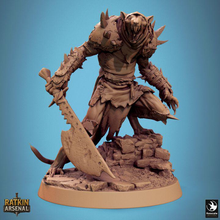 Ratfolk Soldier Pt.3 | UNPAINTED Miniature in Resin | tabletop RPGs|Dungeons and Dragons|DnD|D&D|Pathfinder | Recale Miniatures