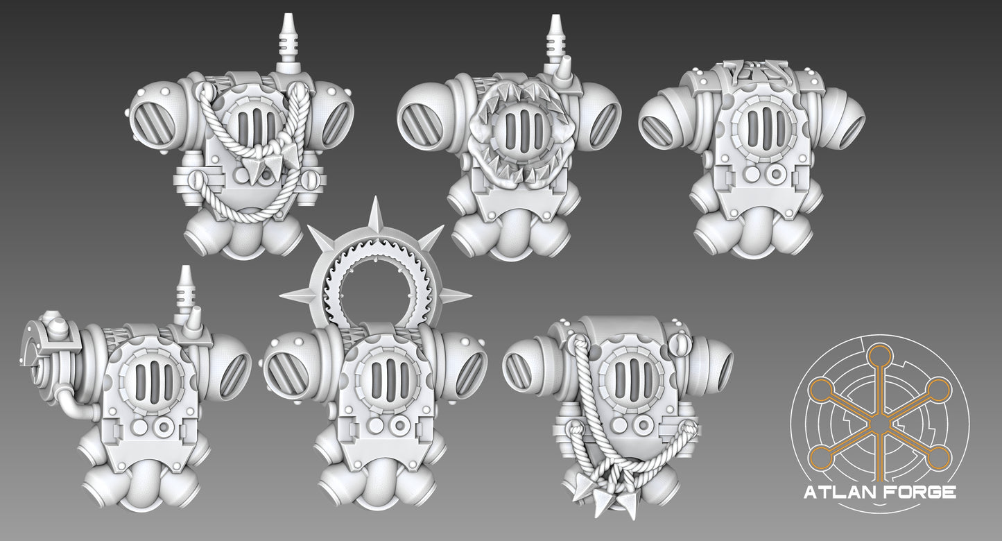 Wai Toa - Teina Kore (Void Brothers) (5-Unit Set) by Atlan Forge 32mm Base