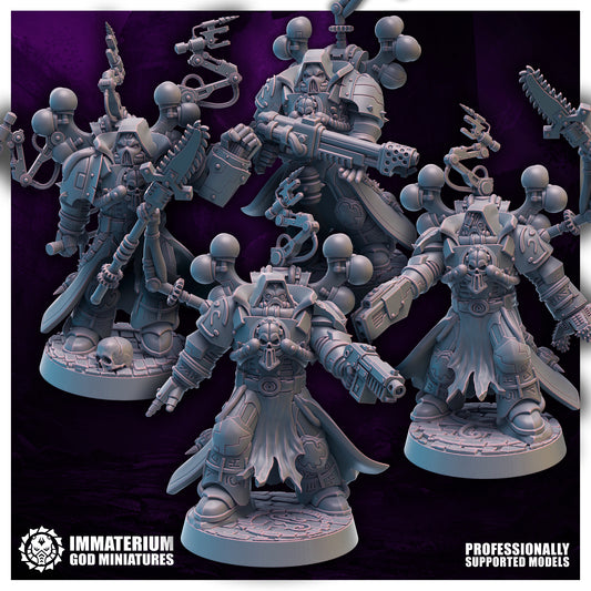 4 unit Tech soldiers 32mm Base