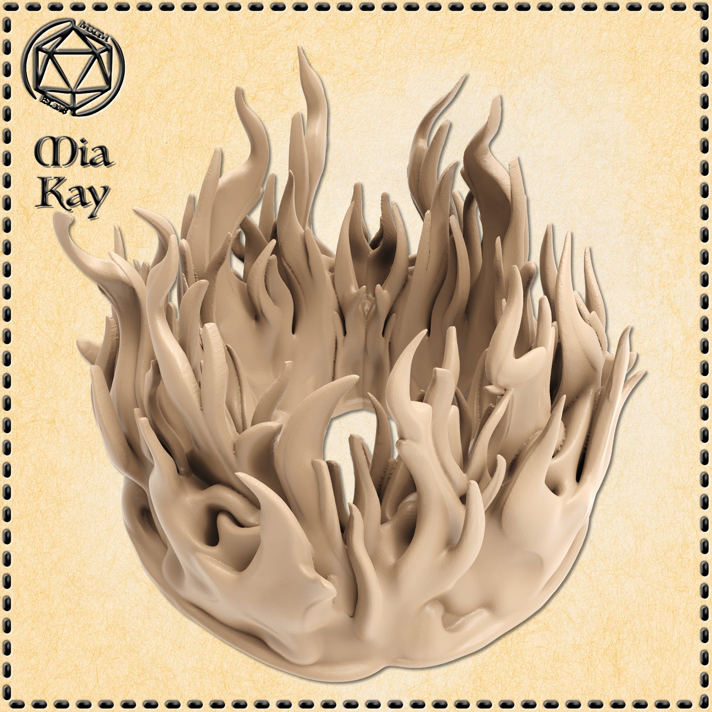 28mm Scatter Fire | D&D 5e | Dungeons and Dragons | Pathfinder | Fantasy RPG Tabletop Games | Scatter Terrain | Village| Magic | Flames
