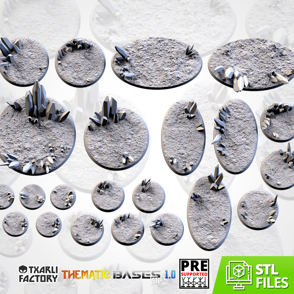 Glass Xenos Bases - Txarli Factory, 25mm, 28.5, 32, 40, 60, 80, 90, 100 round plus 60x35, 75x43, 90x52, 105x70, 120x92, 169x108mm oval (Copy) (Copy) (Copy) (Copy)