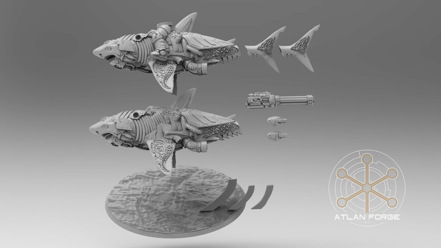 Wai Toa - Shark Riders with 90mm Base