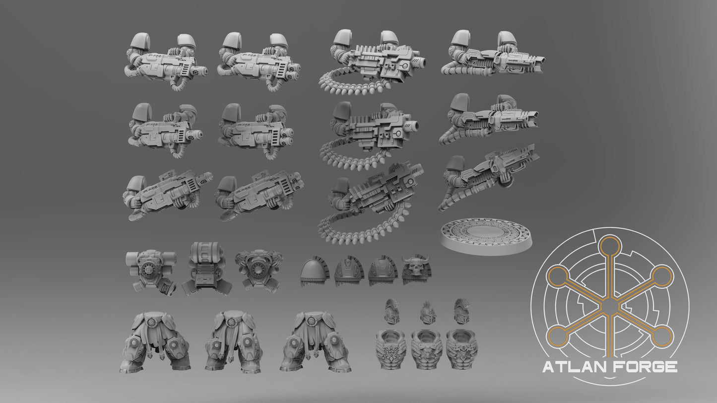 Minoan Heavy Aegis (3-Unit Set) by Atlan Forge 40mm base