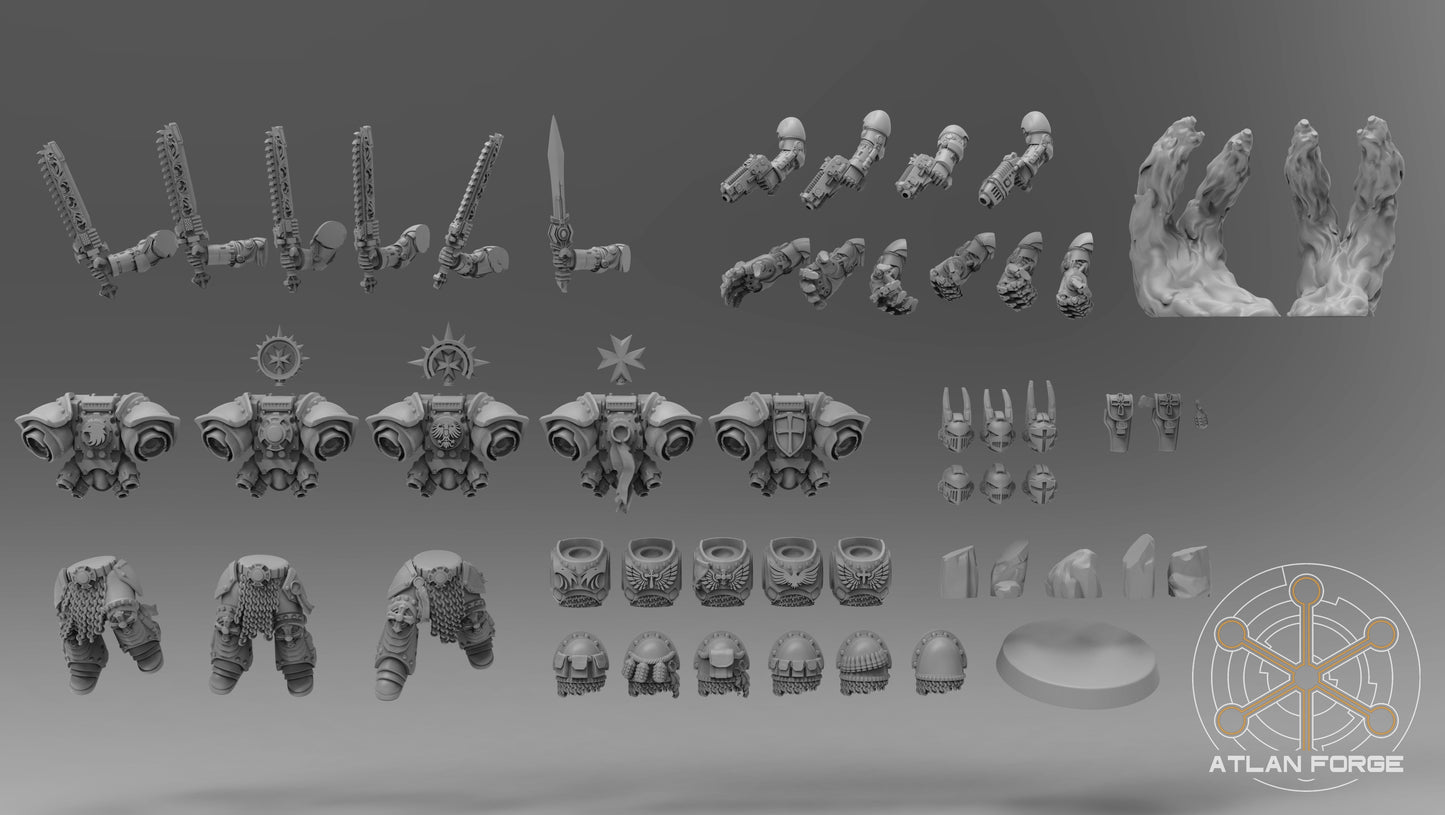 Templar Warhawks (5-Unit Set) by Atlan Forge 32mm Base
