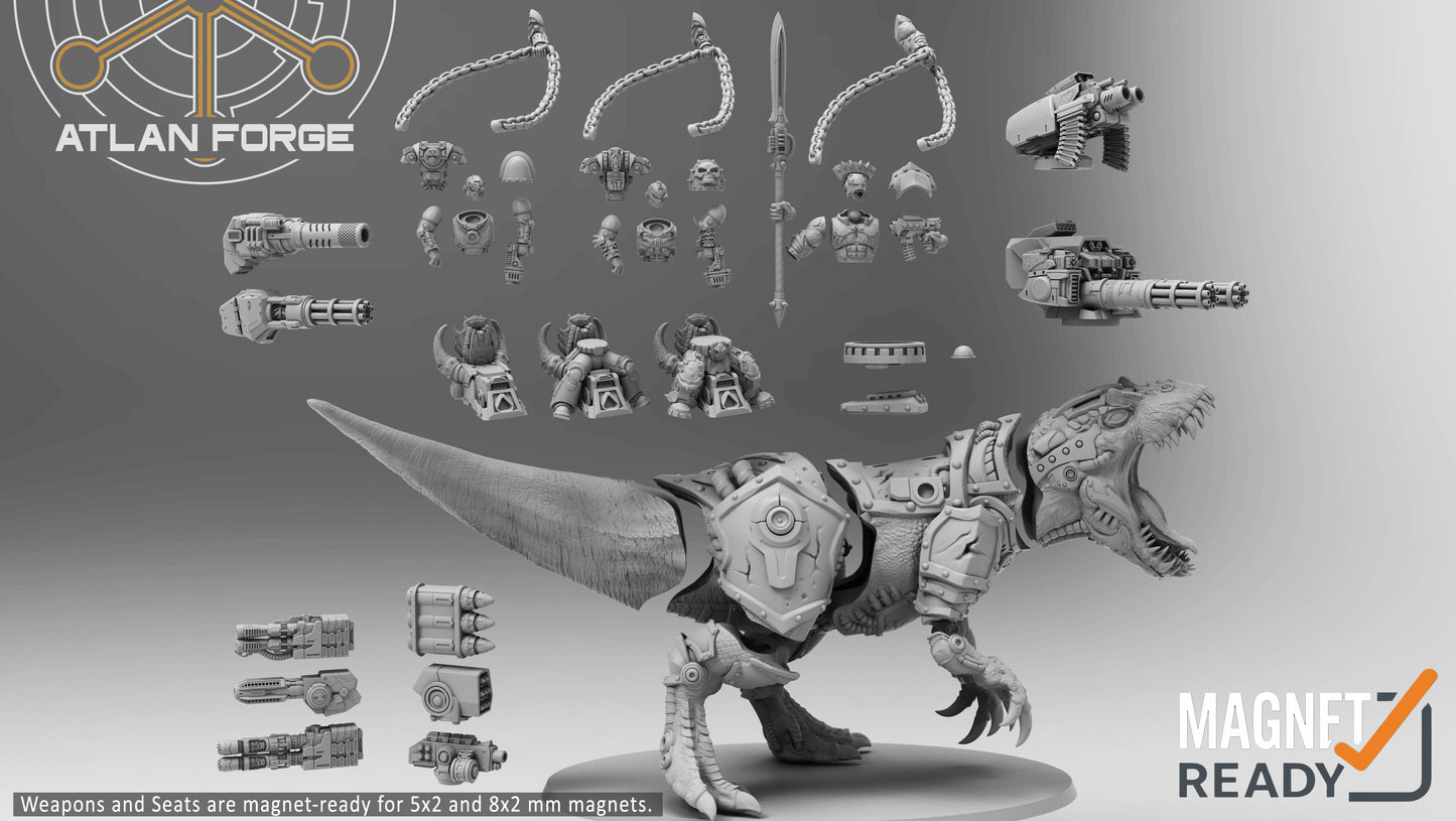 Cybernetic Allosaur 170mm Oval base