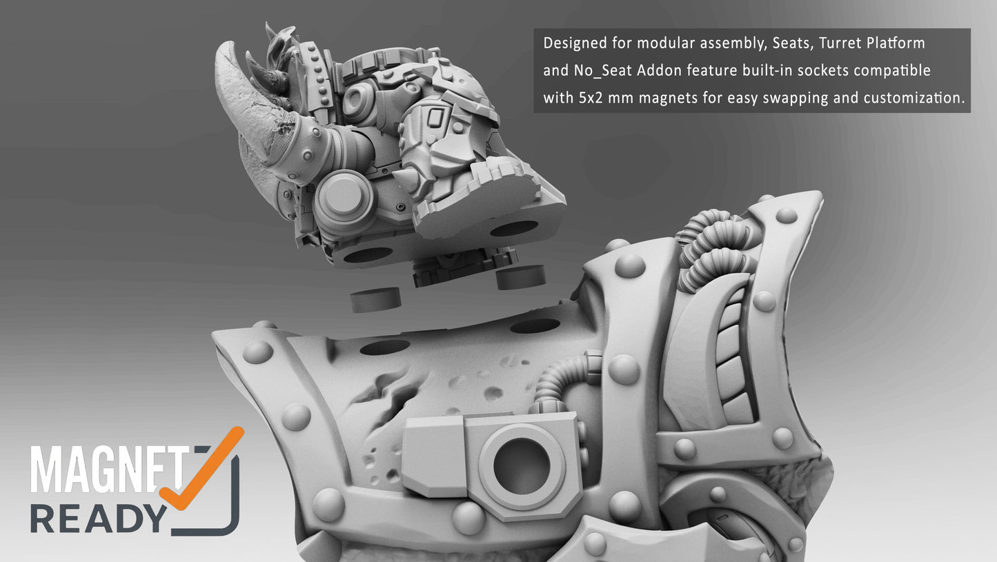 Cybernetic Allosaur 170mm Oval base