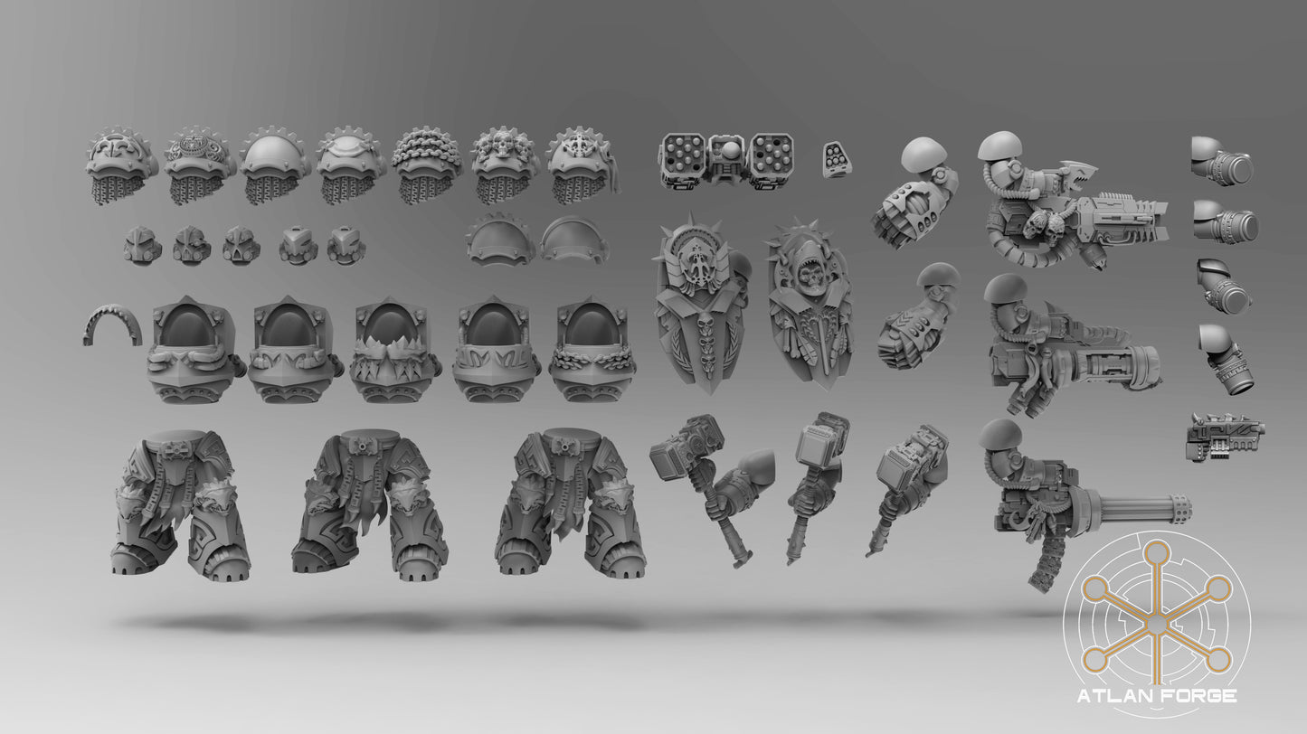 Wai Toa - Roroa Reinforcements (5-Unit Set) by Atlan Forge 32mm Base